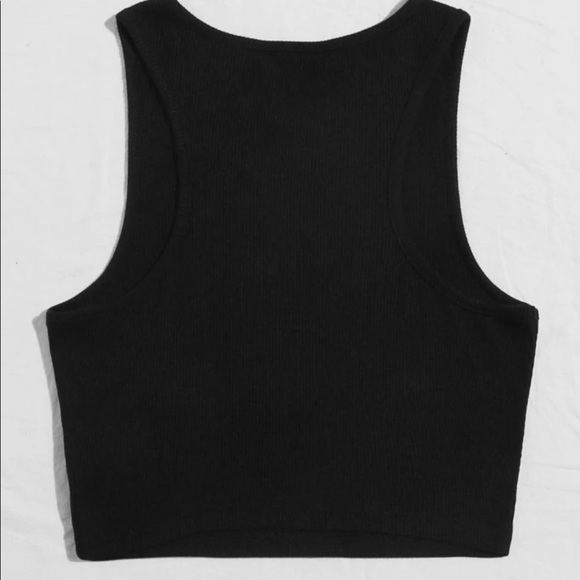 Graphic Rib-knit crop top - Picture 2 of 2